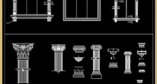 Decorative parts of buildings 8 | FREE CAD BLOCKS & DRAWINGS DOWNLOAD CENTER