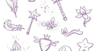 Download vector "Set of fairy princess belongings, objects, ic ...