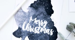 Freebie printable: Watercolor Christmas cards for free download