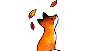 The Fox and the Leaves 5x7 Print on Wanelo