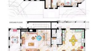 The Gilmore Girls house floor plan drawing