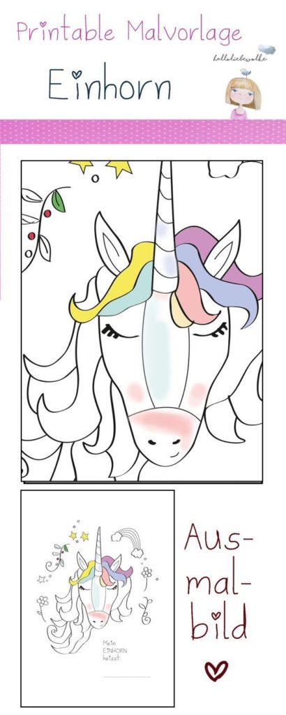 Unicorn coloring page. A printable for free download for little princesses, ...