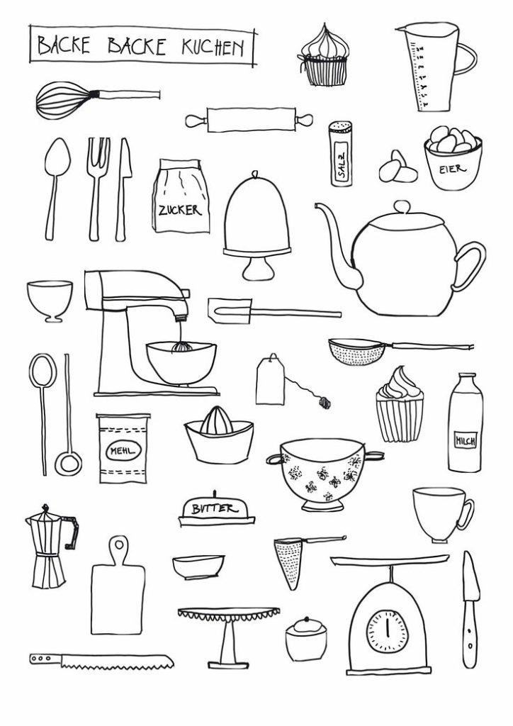 view7: baking cheek cake | Kitchen poster made by yourself