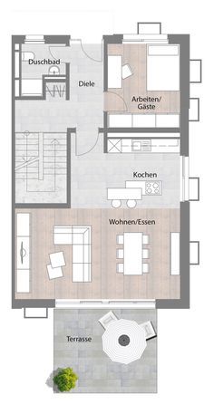 Semi-detached house - type B - ground floor with terrace 73,60 m²