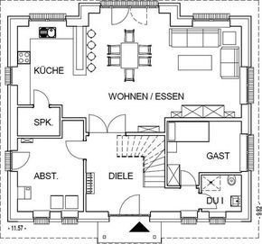 Country house ground floor with 90.40 m² of living space