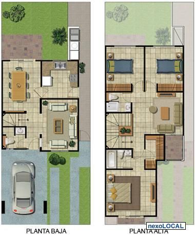 Flat plans for two-story houses - Search with Google # Homespequeñasdospisos
