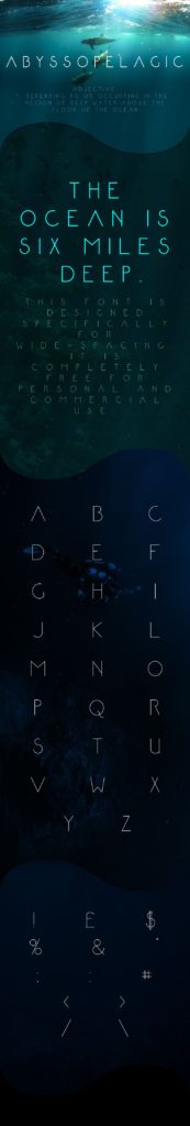 Abyssopelagic Font - Sans geometric typeface