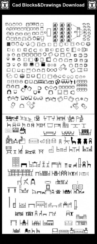 All chair blocks - CAD Design | Free CAD blocks, drawings, details #interiordesi ...