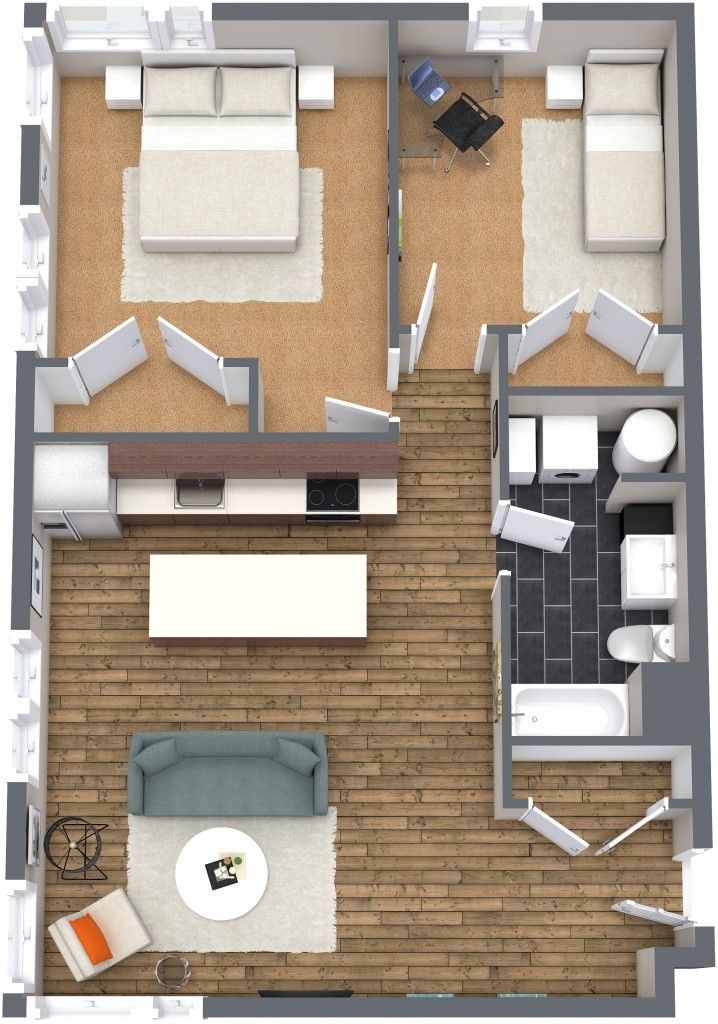 Apartment plans two bedrooms | Build Home