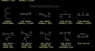 AutoCAD electric blocks with diagram, lighting and power symbols