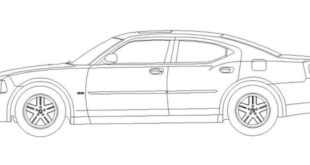CAD drawing Mercedes Benz in side elevation
