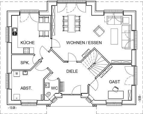 Country house ground floor with 100.40 m² of living space