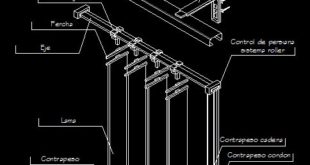 Detail of vertical blind (dwgAutocad drawing)
