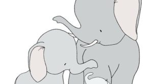 Elephant Nursery Art PrintElephant Family