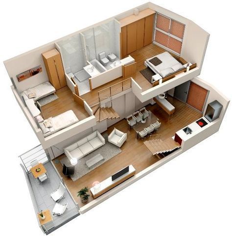Flat plans for two-story houses - Search with Google # Homespequeñasdospisos