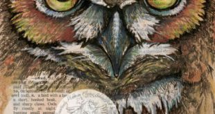 Impression: Owl Mixed Media drawing in Distressed by flyingshoes