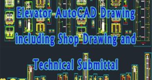 Lifting AutoCAD drawing, including shop drawing and technical presentation