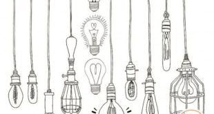 Light Bulb Clip Art, Light String Clip Art, Vintage Edison Lamp, Royalty Free ...
