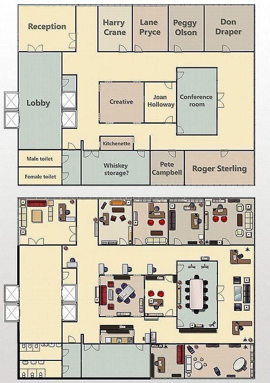 Mad Men Plans of series buildings >> Fifth Season >> Blogs EL PAÍS