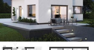 Modern European-style house Design blueprints ELK Haus 135 with open floor ...