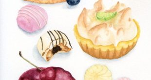 ORIGINAL paint desserts Colorful food by ForestSpiritArt