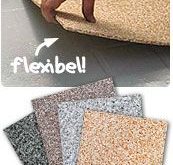 Placement of stone carpet - Marmorix flexible floor tile