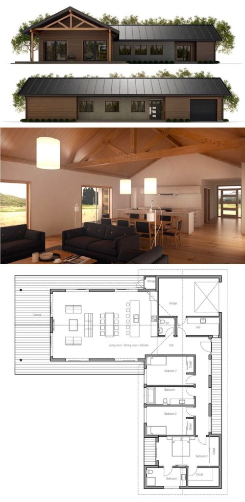Plan of the country house, Modern country house, #modernfarmhouse #farmhouse #farmhousedecor