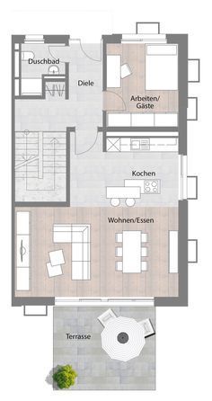 Semi-detached house - type B - ground floor with terrace 73,60 m²