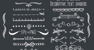 Slate text divider clip art - Hand drawn - EPS + PNG - Ideal Design Resource for ...