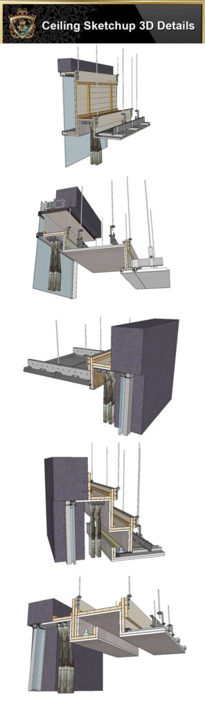 【The best 70 types of ceiling detail models from Sketchup 3D】 Details from Sketchup roofs, ...