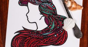 Zentangle Sea Hair by DesignsByBlynn on Etsy