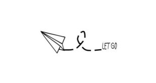 let go- paper airplane- inspirational words temporary tattoo (€ 4,46) ❤ liked in ...