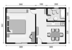 1 house plan 1 bedroom