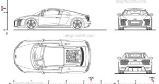 Audi R8 (2015) - CAD Blocks, free dwg file.