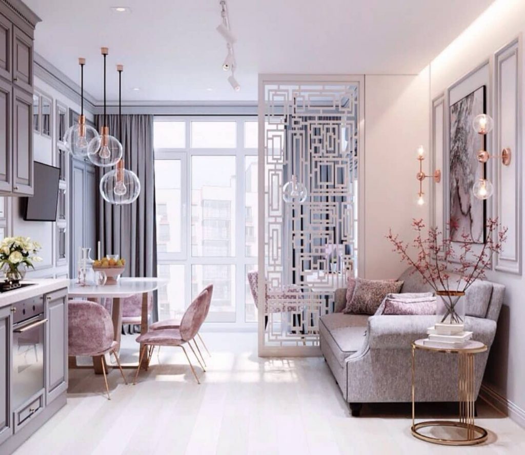 1 + 1 Apartment Design In small m2 houses, as the space per par is narrow