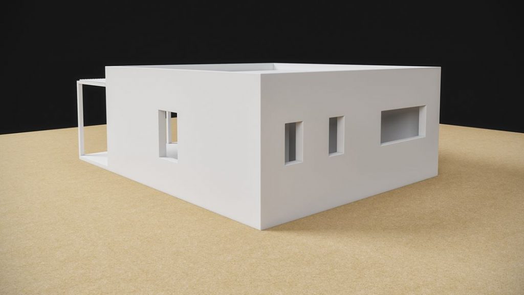 New design for a small prefabricated house.