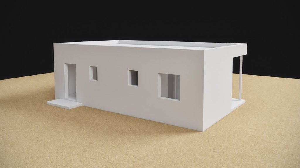 New design for a small prefabricated house.