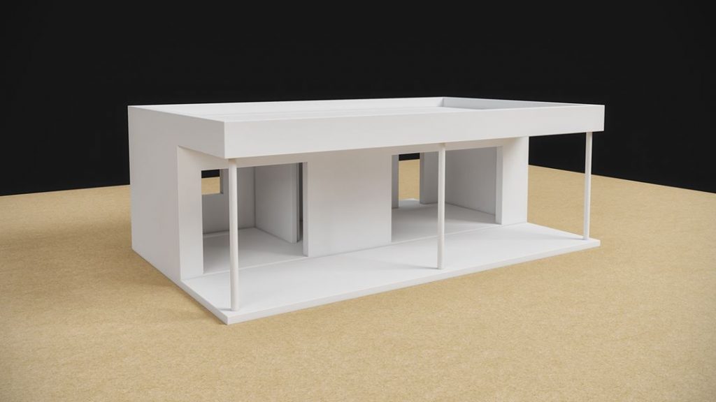 New design for a small prefabricated house.