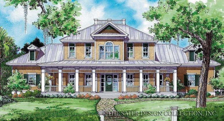 A centered dome and a circumferential entrance portico are just the beginning of the p