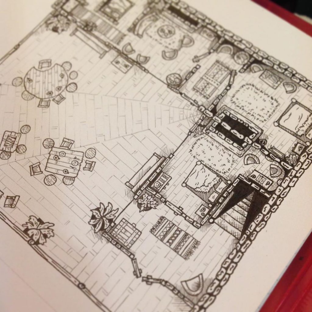 Attic of the Proud Tree brothel. Most bedrooms and a large balcony!
Finis