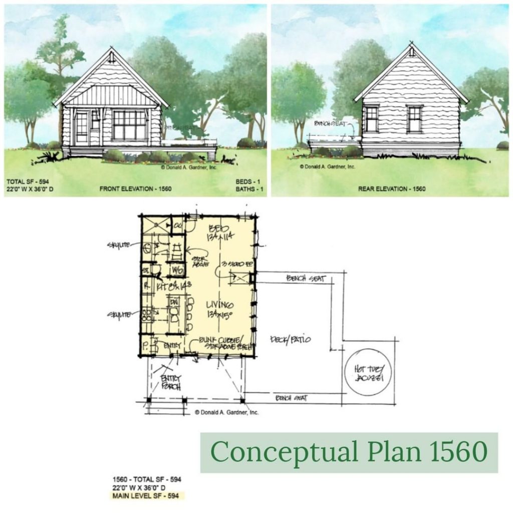 Conceptual Plan 1560 is a small house plan that can be used as an income product