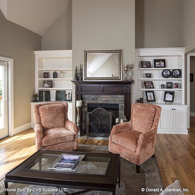 Great room from the Jerivale House Plan 1033, built by Calvin Snow, CVS Builders.