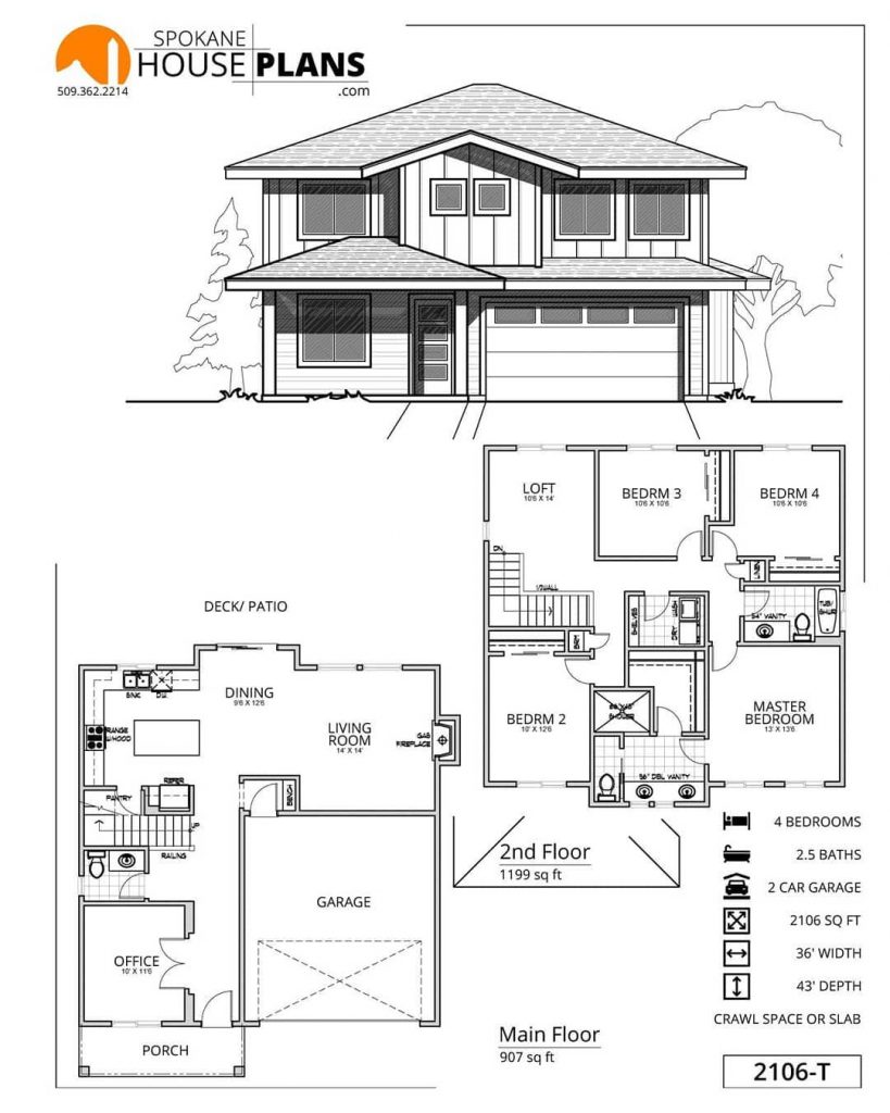 How about this super-compact two-story? Only 36 meters wide, this house offers 4 beds