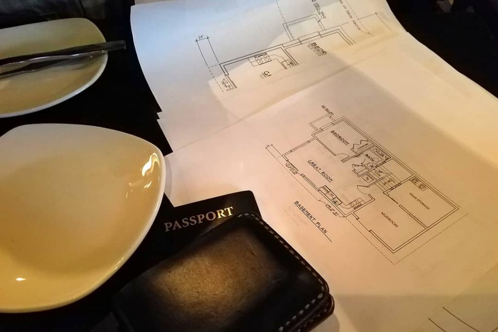 I reviewed revised plans with my father when we were on a short trip to Canada. I