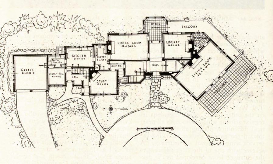 Project: Floor Plan, House by Sherman R. Hall, Esq. ⠀
Architect: Lawrence & H