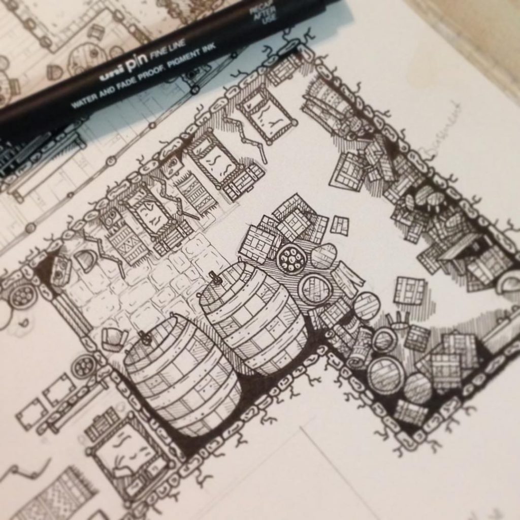 Small cellar with beds for workers. Not too happy with these attempts at ro