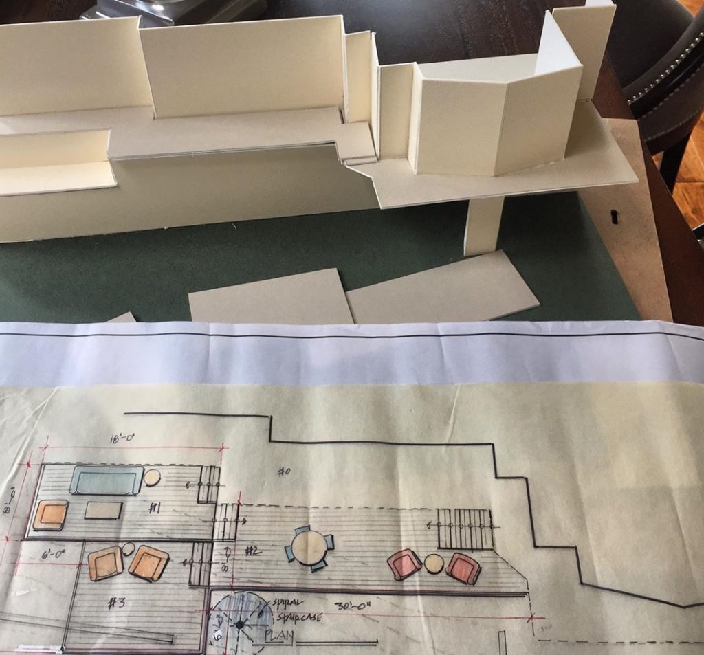 The "study model" was designed so that the customer can understand the new possibilities of the deck. Za
