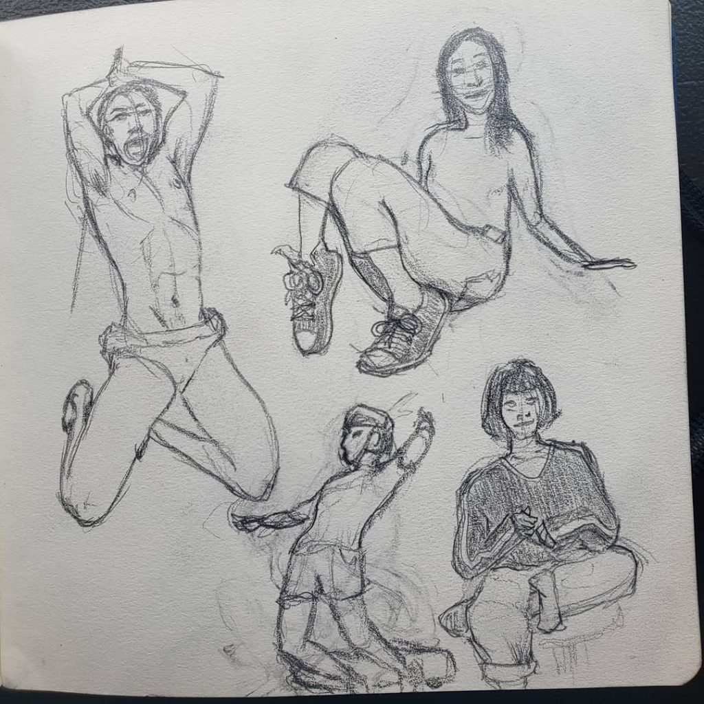 I think this is the strangest collection of poses, but I chose d