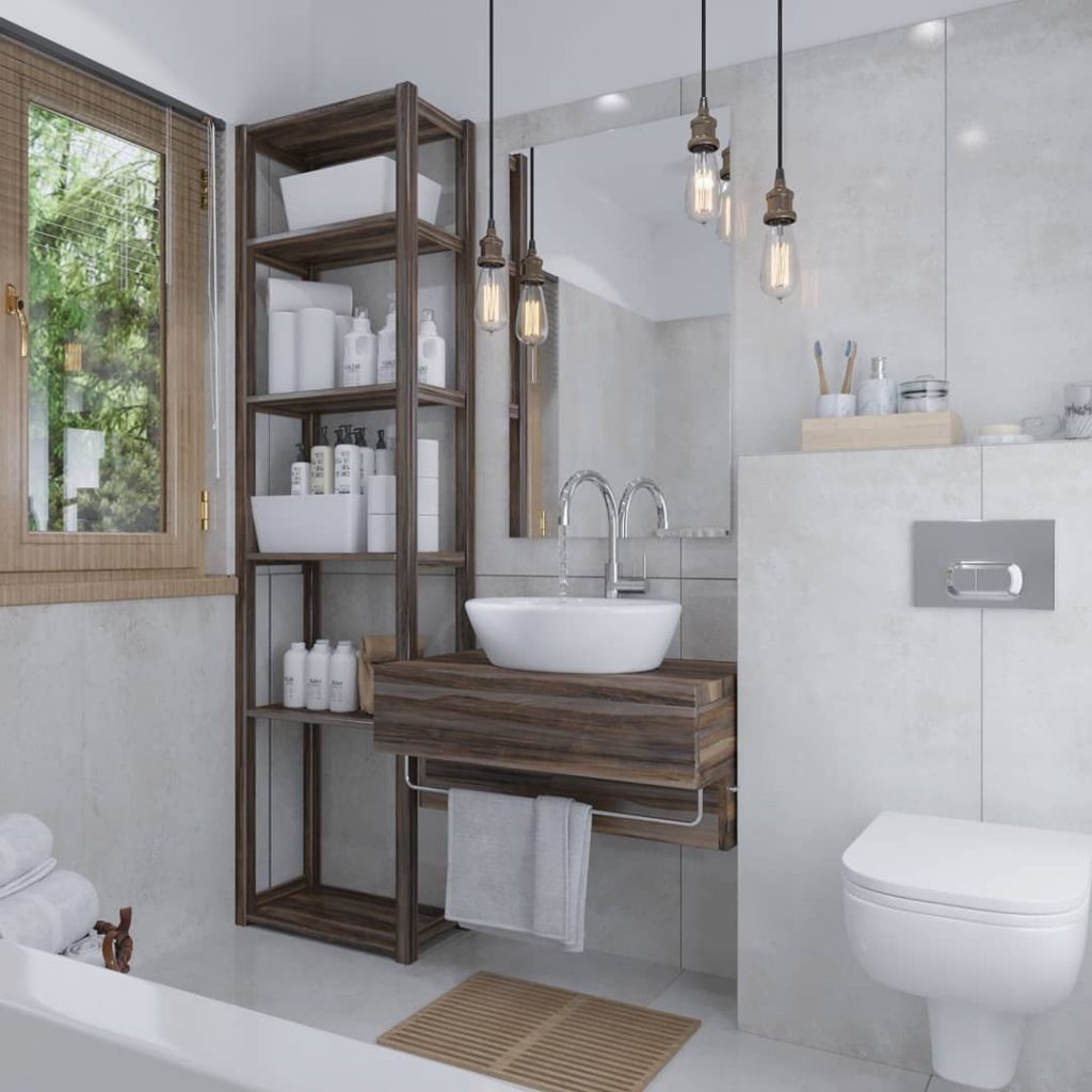 I like the design of bathrooms in houses, they are completely different, although I basically