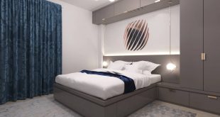 Interiors for a compact bedroom with this combined bed / storage full of wall u